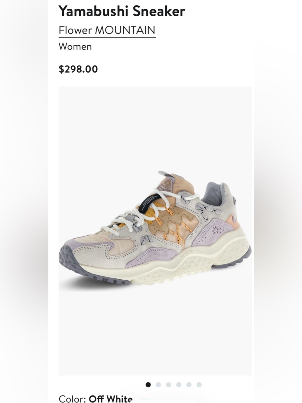 NWT Flower Mountain Yamabushi Sneaker in Off White - Picture 2 of 15